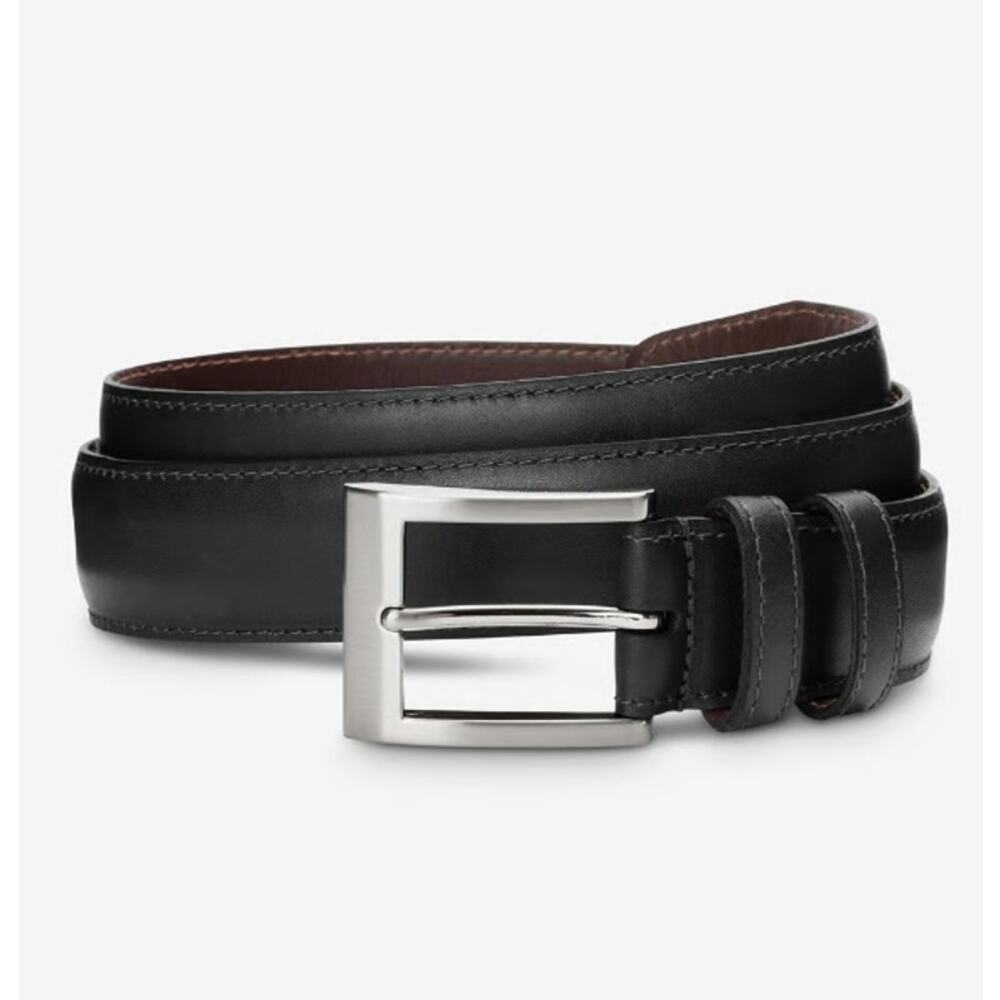 Allen Edmonds Men's Black Leather Wide Basic Dress Belt Size 44